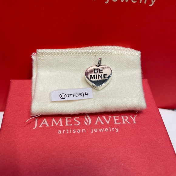 Retired James Avery 3D Be Mine Heart Charm - Picture 3 of 8